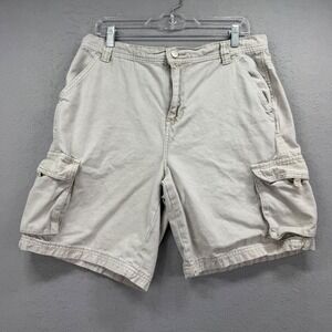 PacSun‎ Skate Short Mens 30 Beige Tan Paratrooper Canvas Cargo Relaxed Utility